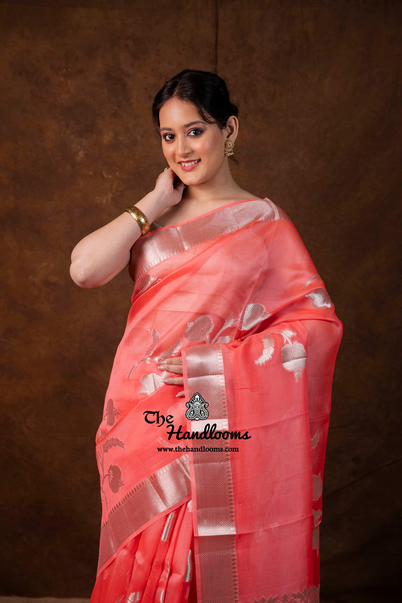 Pure Kora Silk Handloom Banarasi Saree