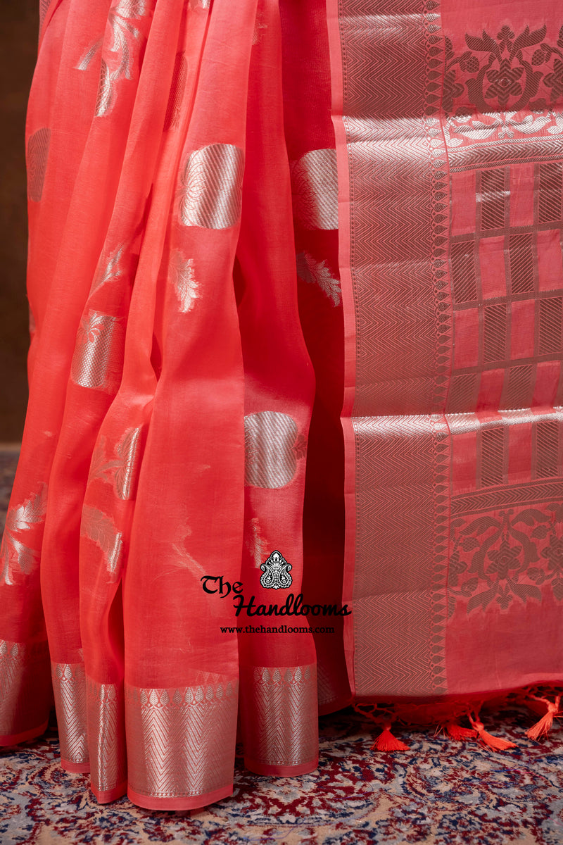 Pure Kora Silk Handloom Banarasi Saree