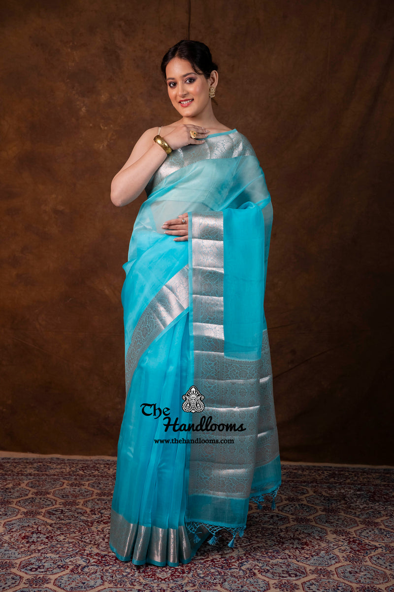 Pure Kora Silk Handloom Banarasi Saree