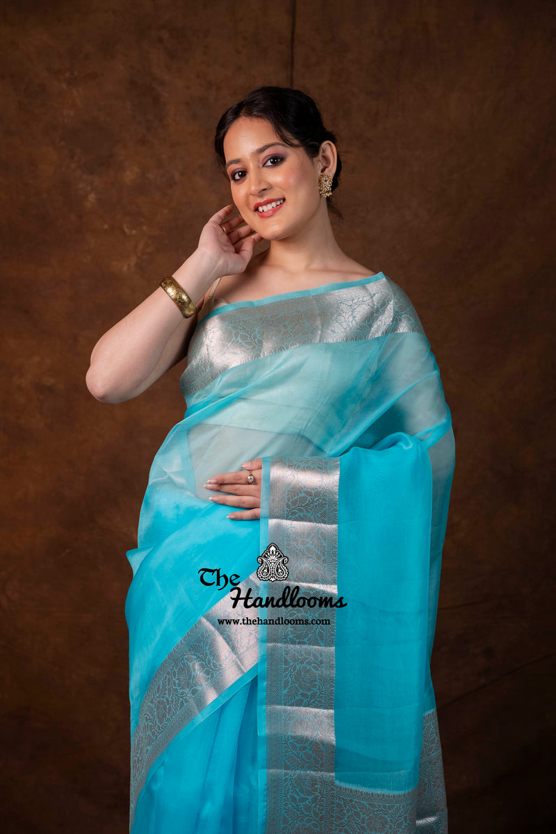 Pure Kora Silk Handloom Banarasi Saree