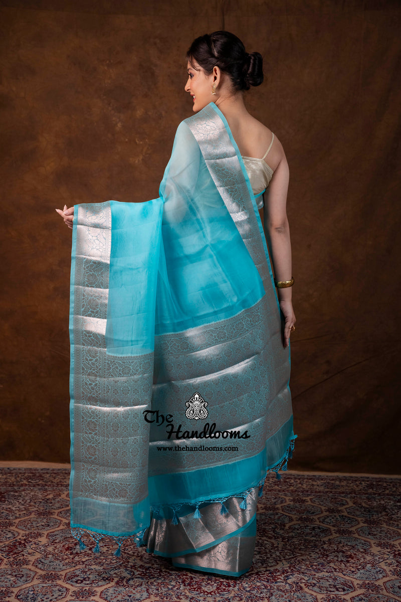 Pure Kora Silk Handloom Banarasi Saree