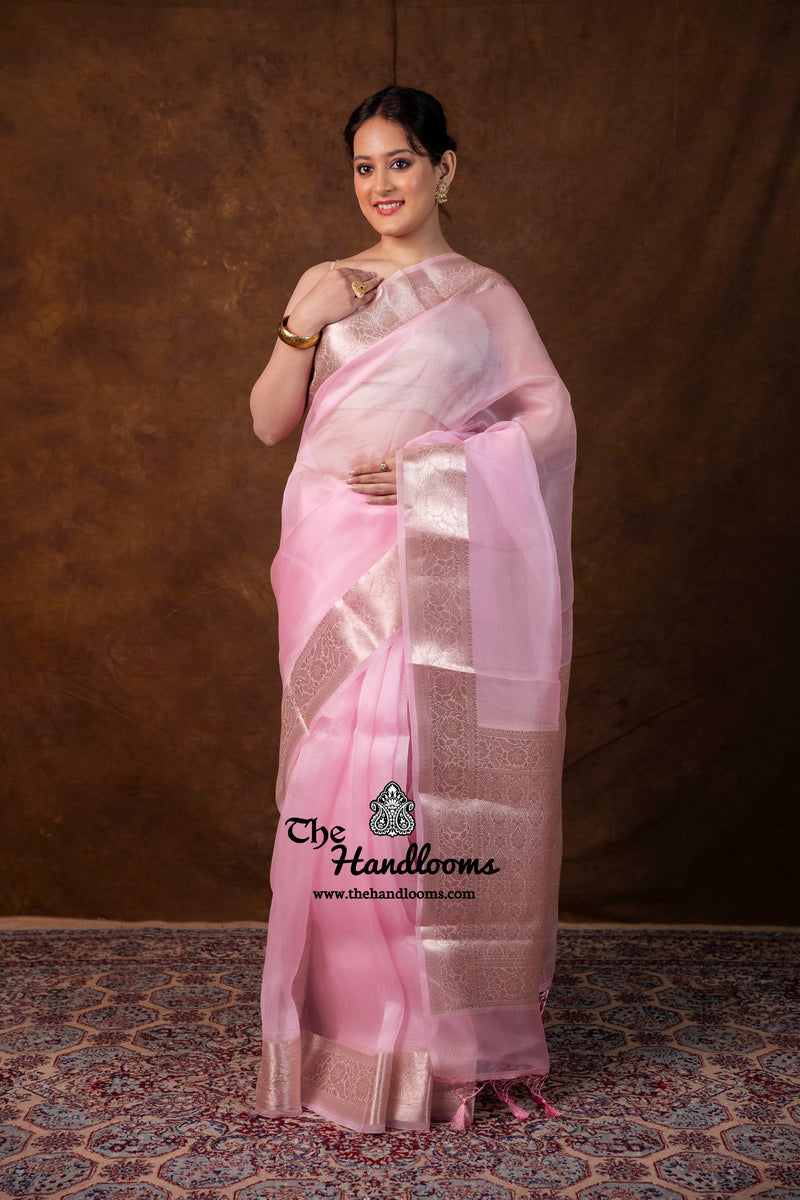 Pure Kora Silk Handloom Banarasi Saree