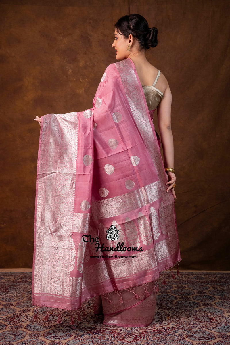 Pure Katan Silk Banarasi Handloom Saree - All Over Kadua Motifs