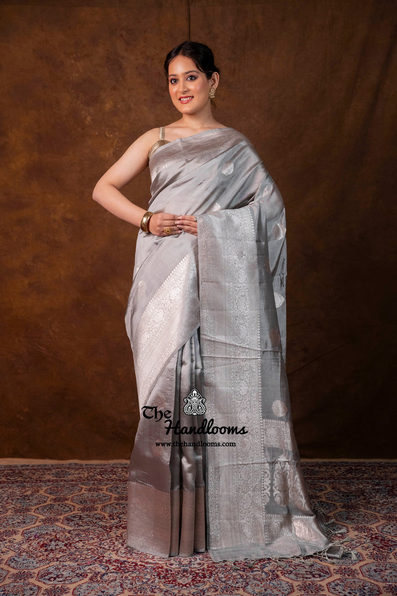 Pure Katan Silk Banarasi Handloom Saree - All Over Kadua Motifs