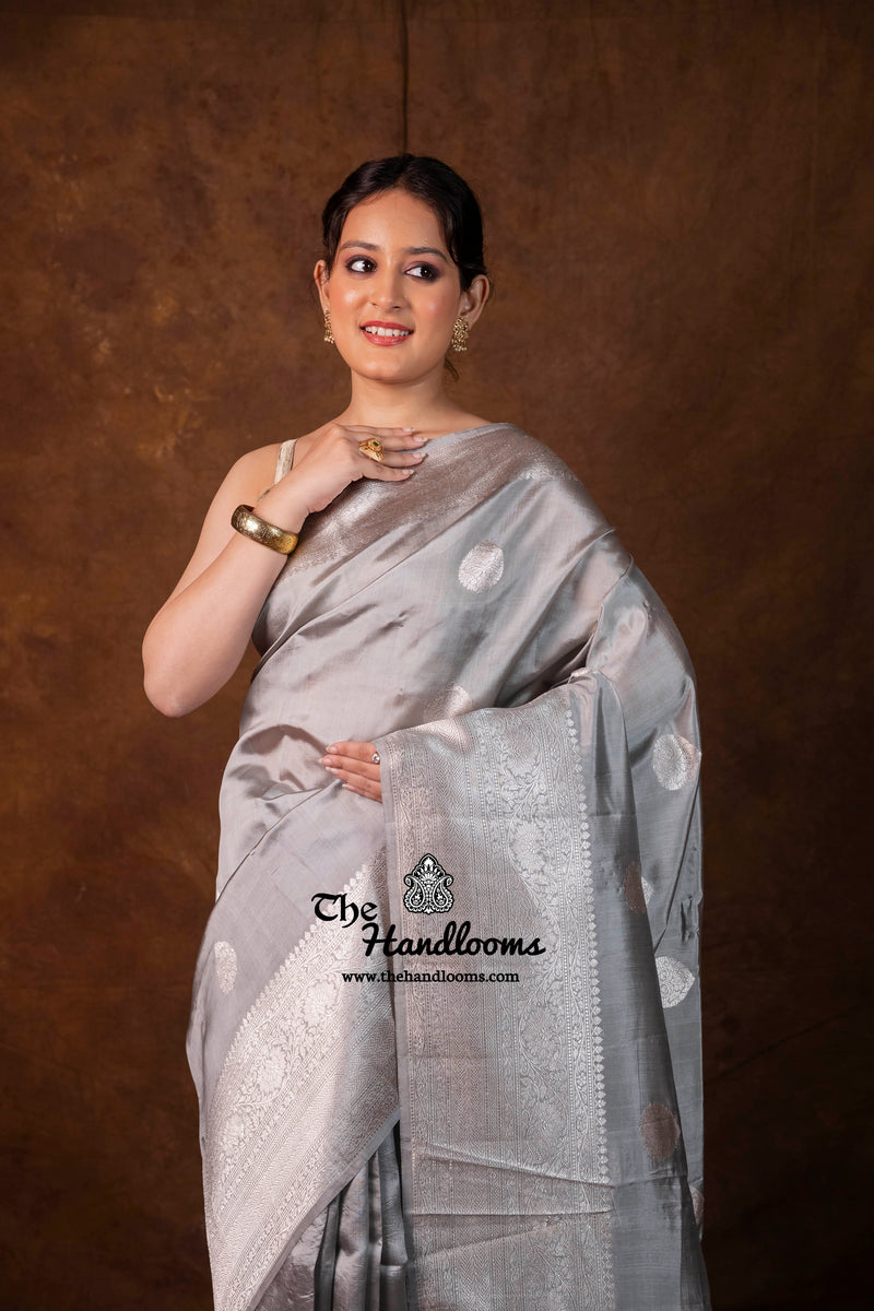 Pure Katan Silk Banarasi Handloom Saree - All Over Kadua Motifs
