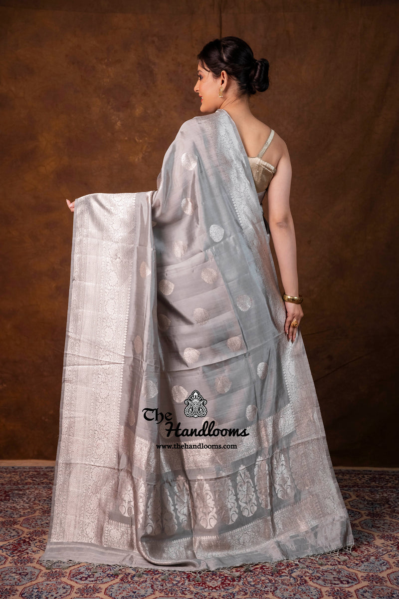 Pure Katan Silk Banarasi Handloom Saree - All Over Kadua Motifs