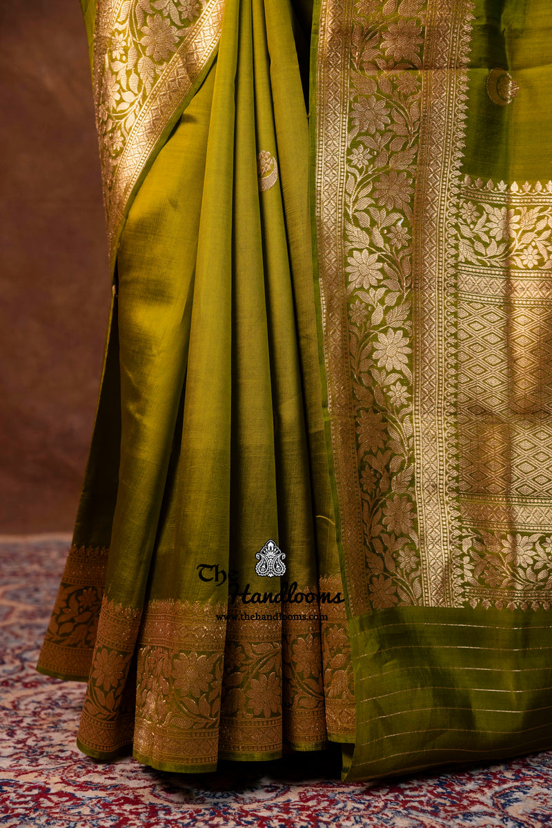 Pure Katan Silk Banarasi Handloom Saree - All Over Kadua Motifs