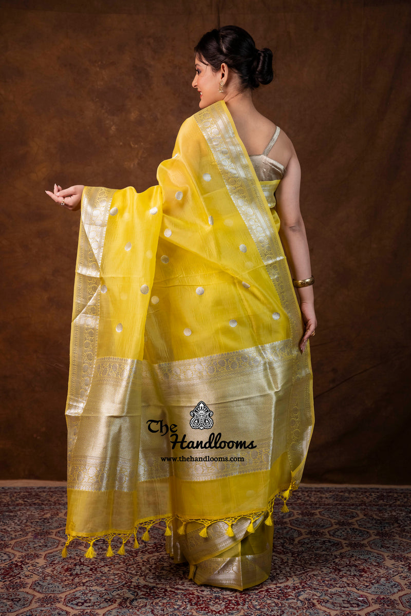 Pure Kora Silk Handloom Banarasi Saree