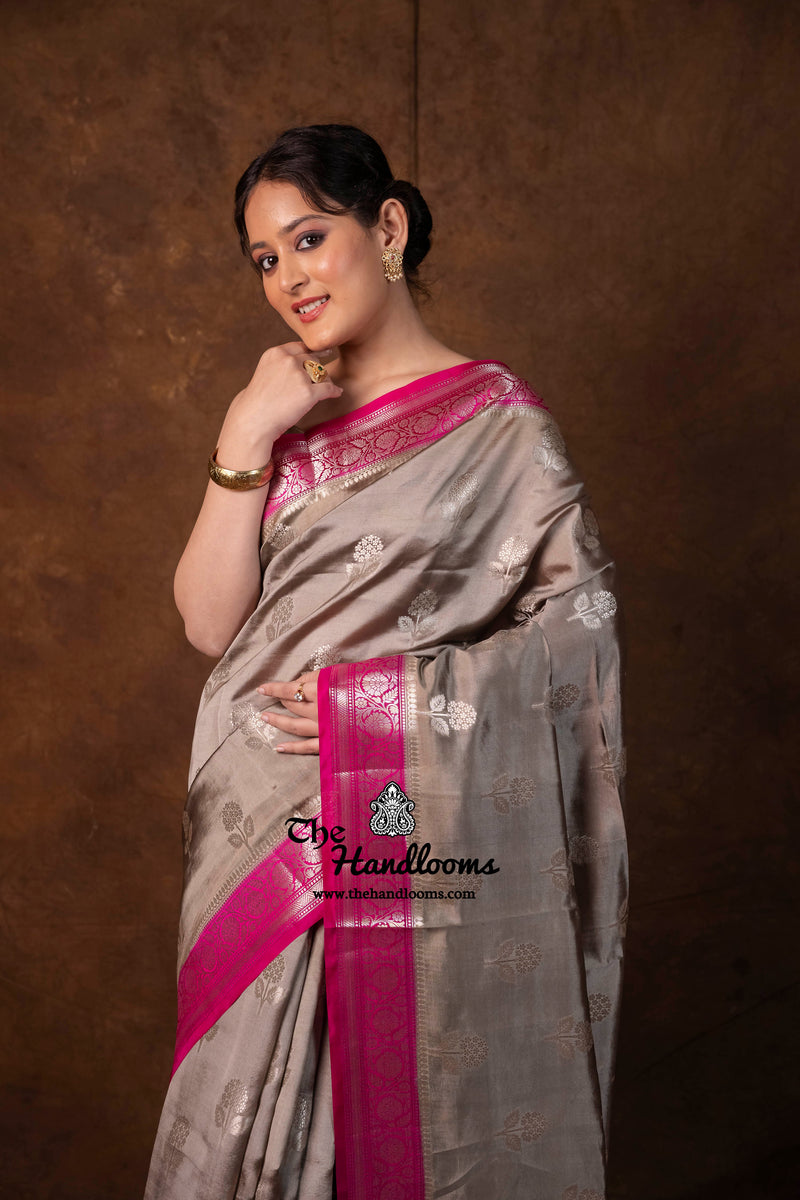 Pure Mango Silk Banarasi Handloom Saree