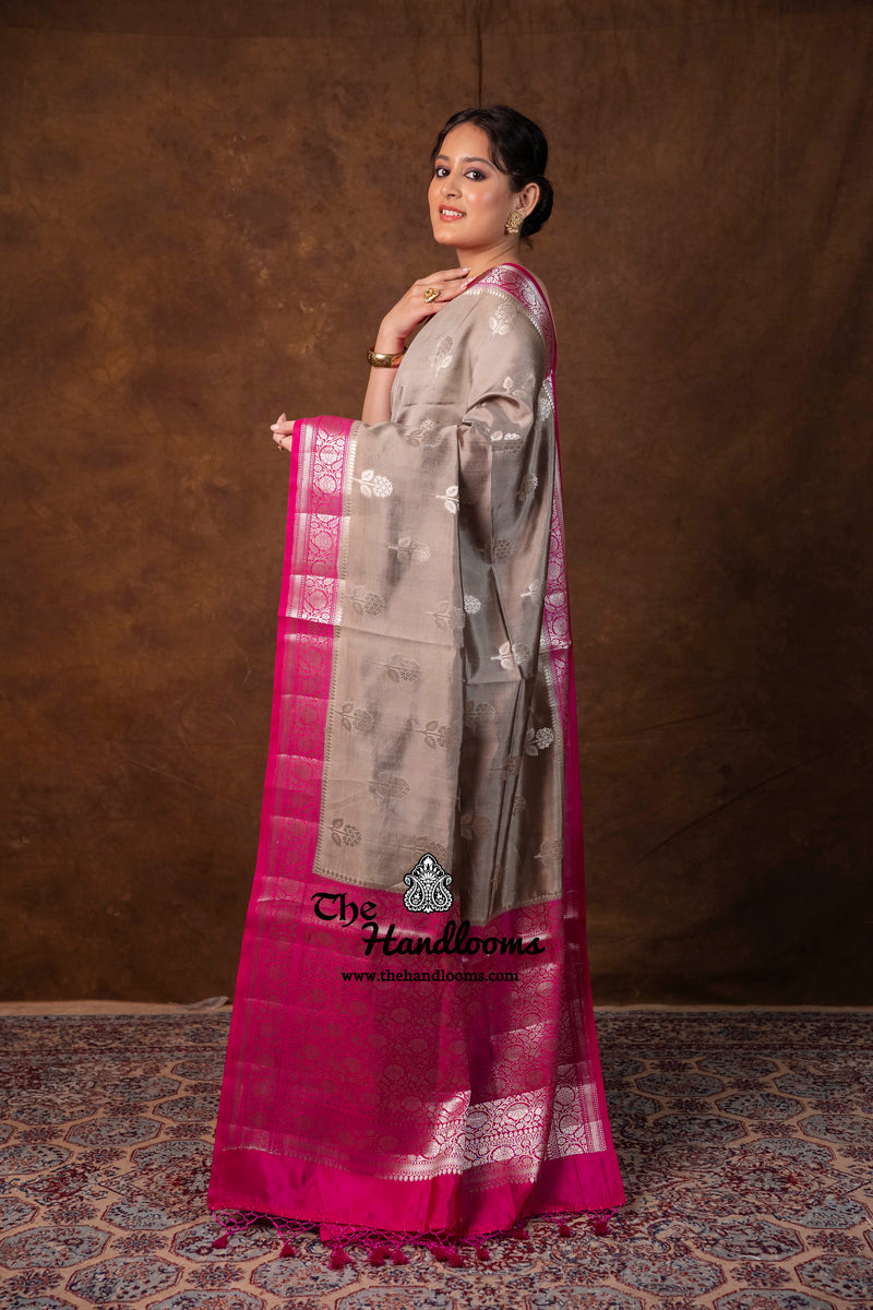 Pure Mango Silk Banarasi Handloom Saree