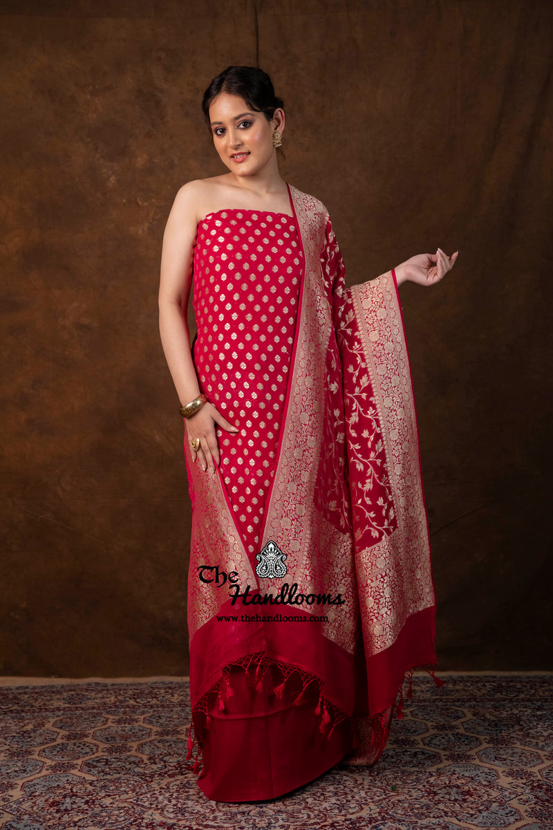 Khaddi Georgette Banarasi Dress Material Water Zari