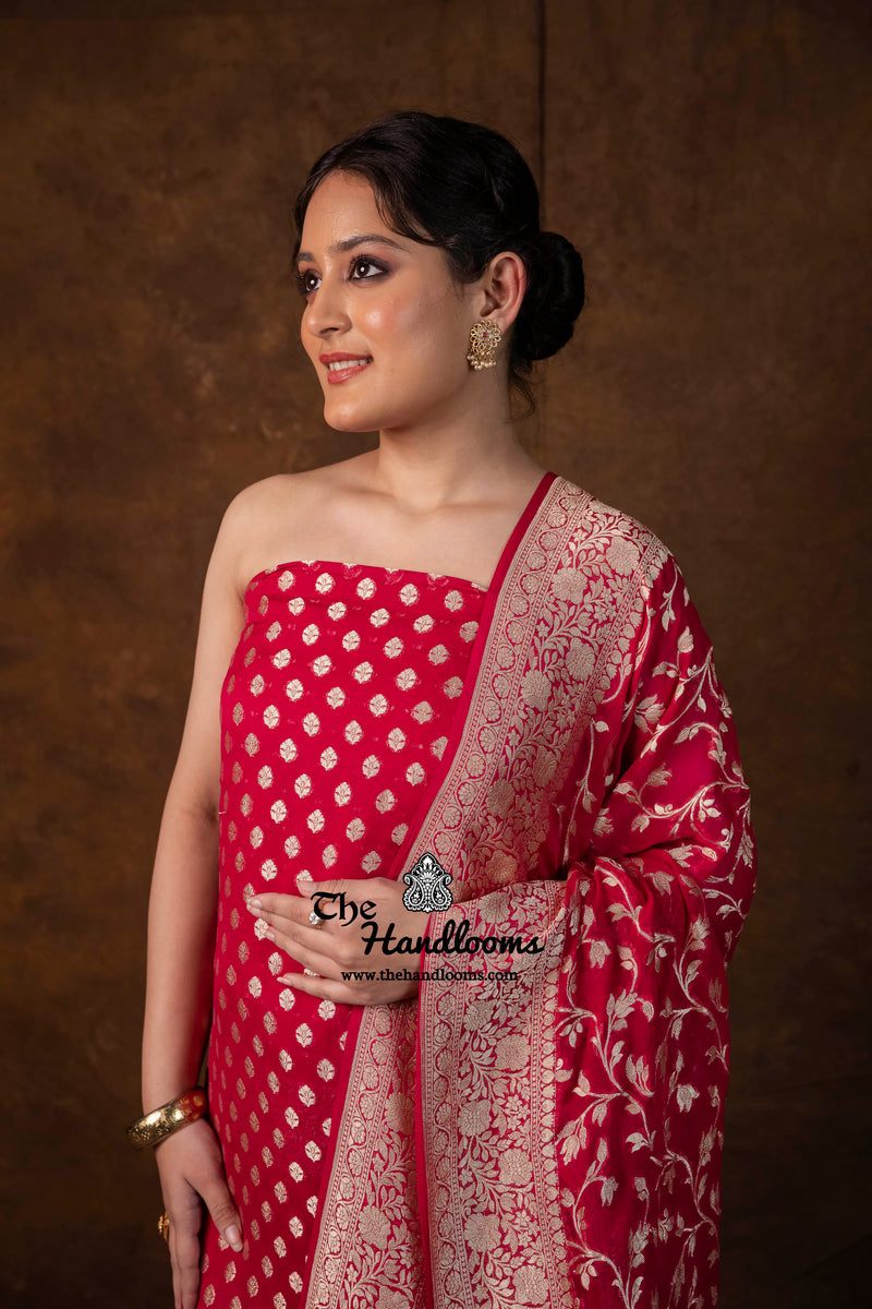 Khaddi Georgette Banarasi Dress Material Water Zari