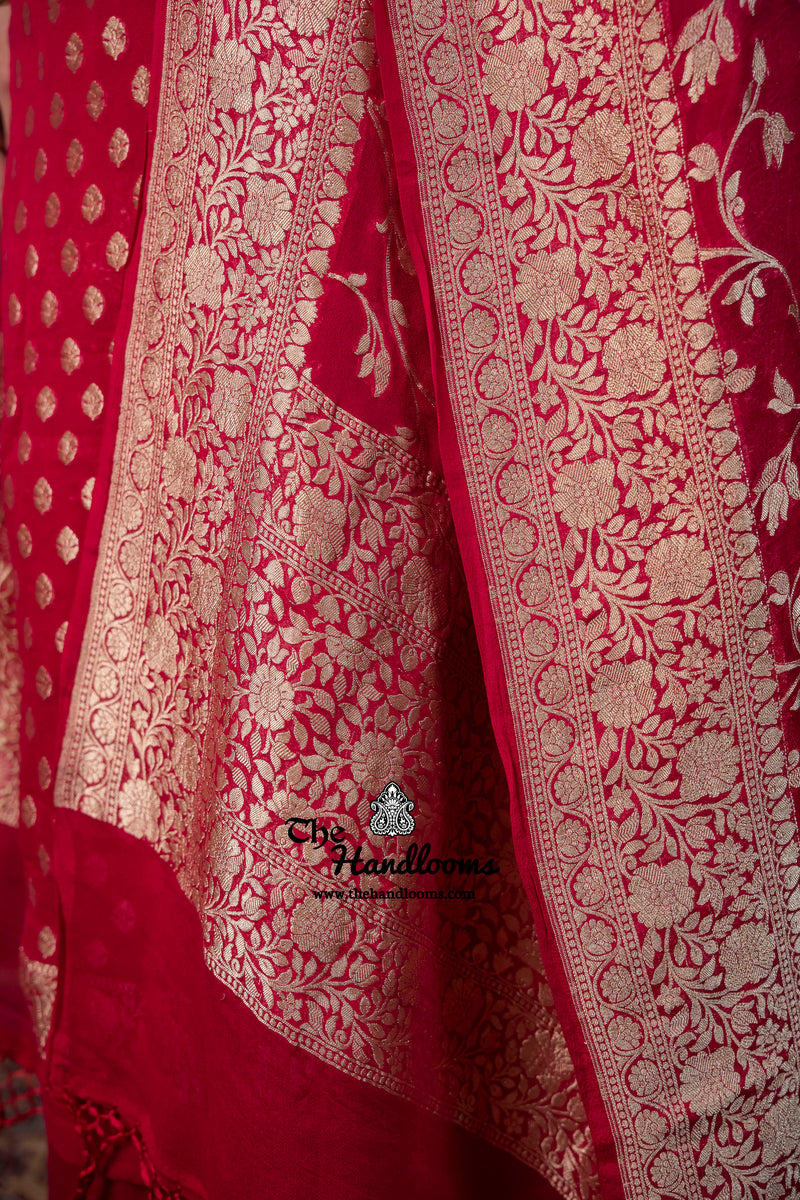 Khaddi Georgette Banarasi Dress Material Water Zari