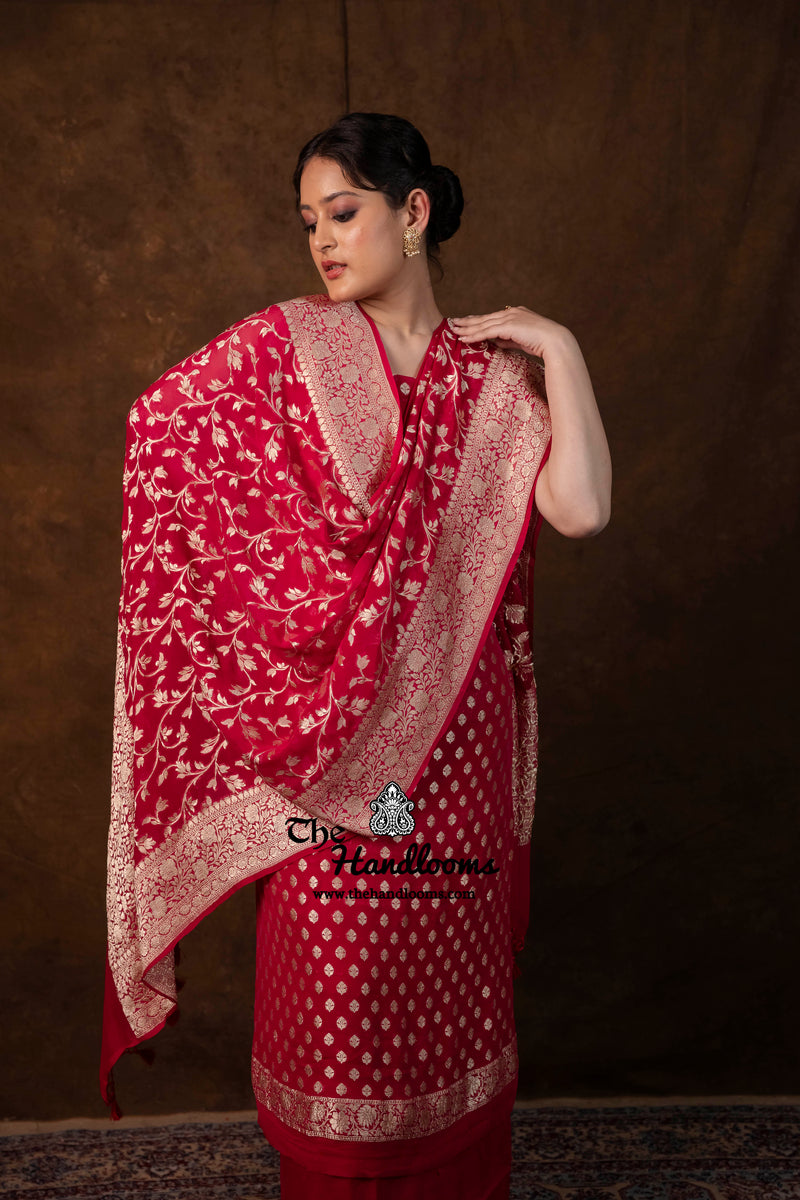 Khaddi Georgette Banarasi Dress Material Water Zari