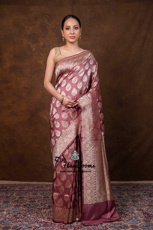 Pure Katan Silk Banarasi Handloom Saree - All Over Jaal Work - The Handlooms