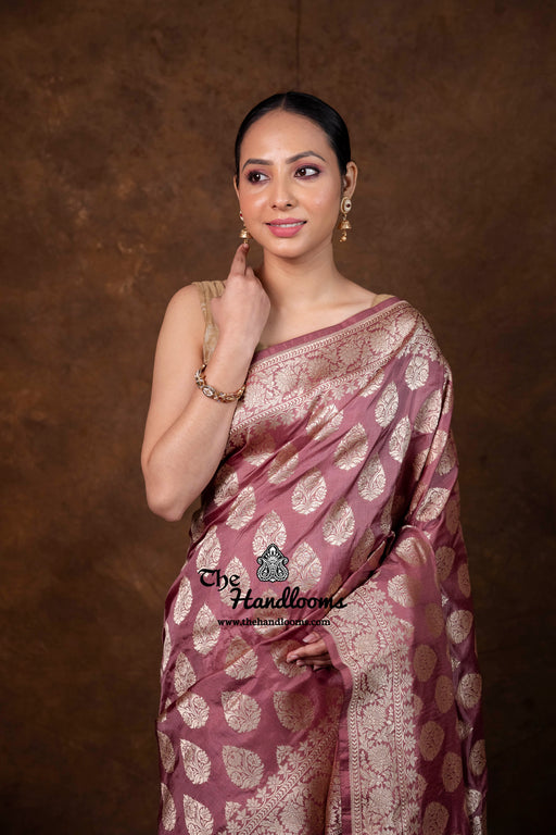 Pure Katan Silk Banarasi Handloom Saree - All Over Jaal Work - The Handlooms