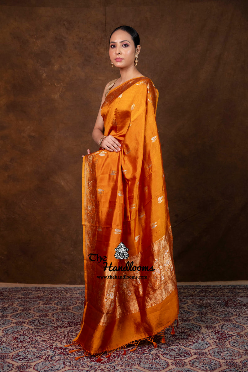 Pure Katan Silk Banarasi Handloom Saree - All Over Kadua Motifs