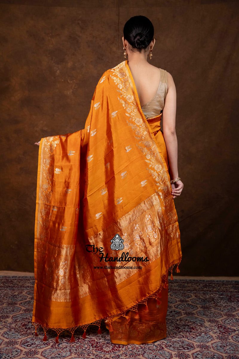 Pure Katan Silk Banarasi Handloom Saree - All Over Kadua Motifs