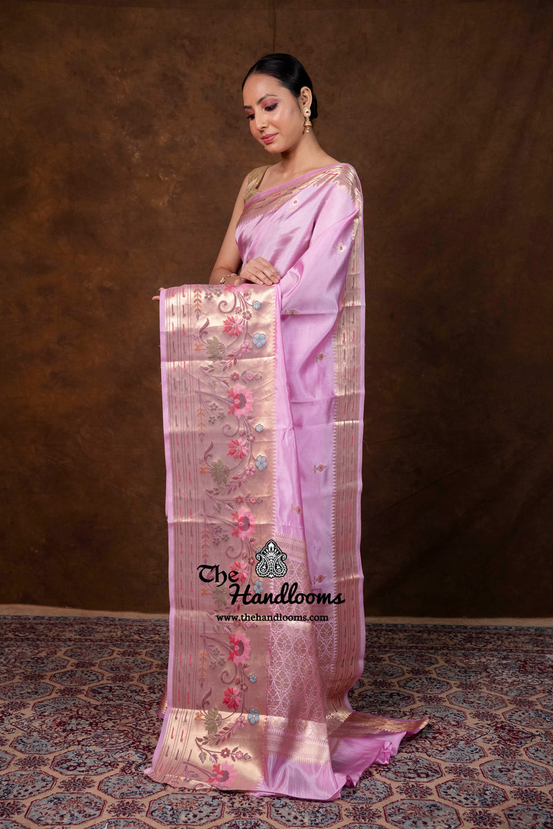 Pure Mango Silk Banarasi Handloom Saree