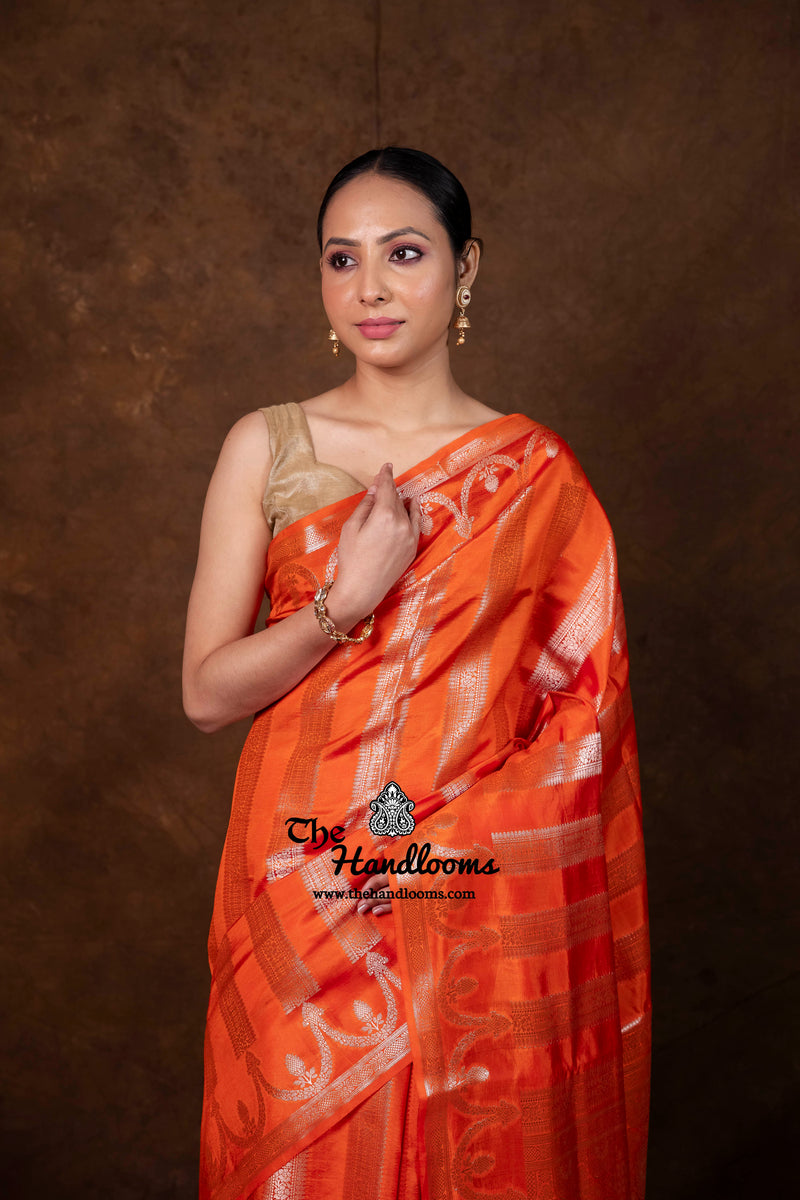 Pure Mango Silk Banarasi Handloom Saree