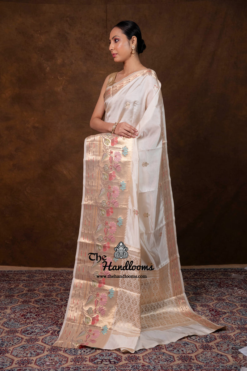 Pure Mango Silk Banarasi Handloom Saree