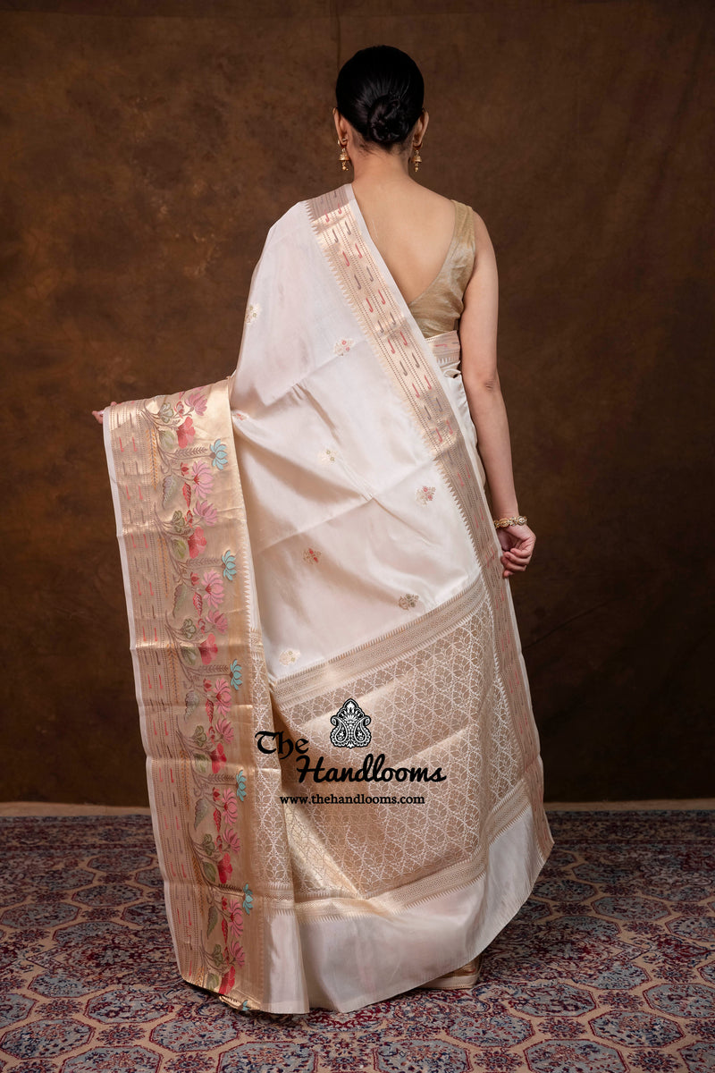Pure Mango Silk Banarasi Handloom Saree