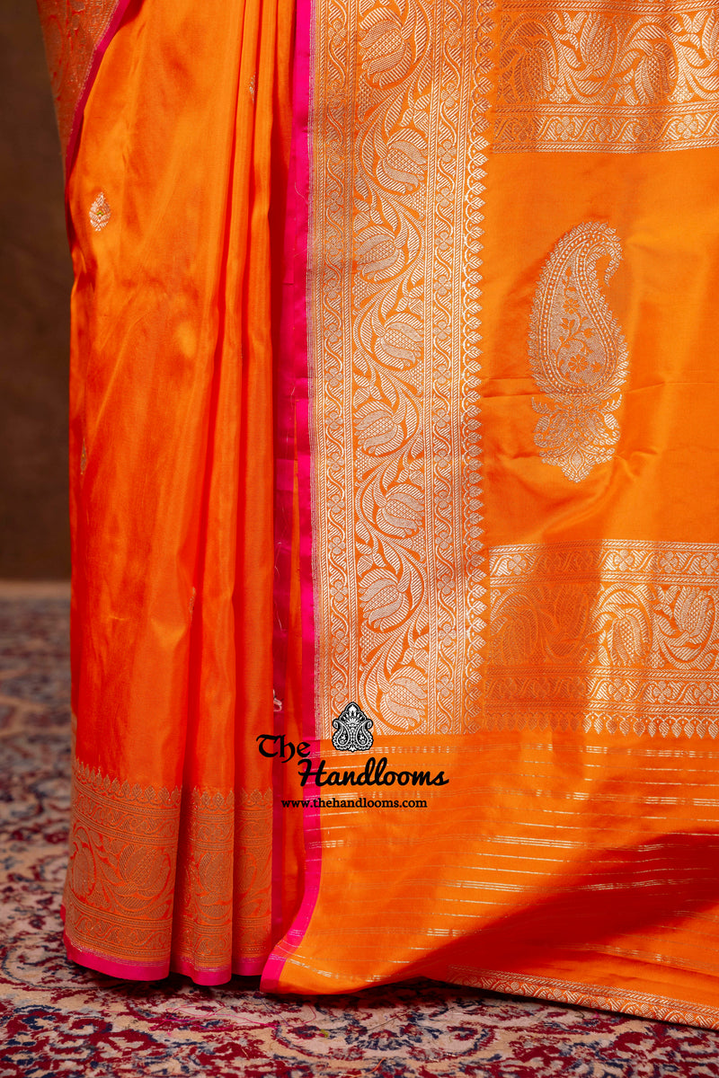 Pure Katan Silk Banarasi Handloom Saree - All Over Kadua Motifs