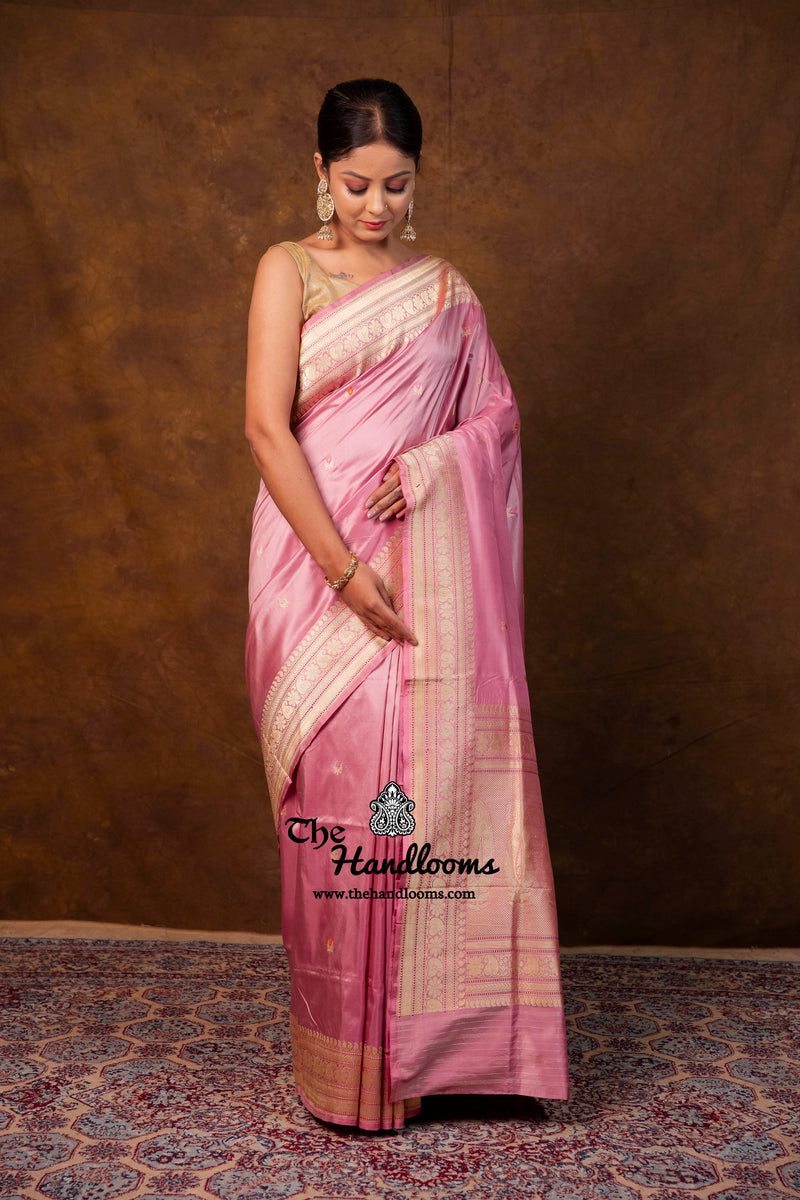 Pure Katan Silk Banarasi Handloom Saree - All Over Kadua Motifs
