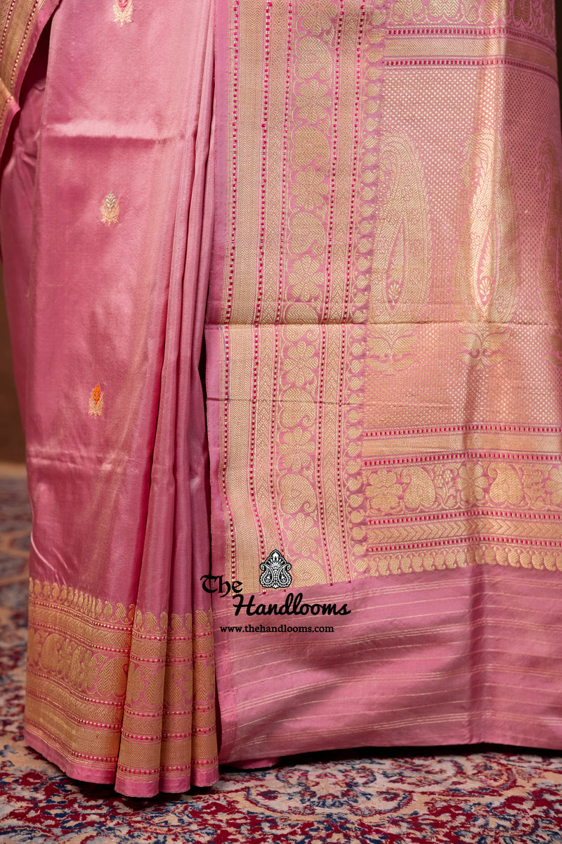 Pure Katan Silk Banarasi Handloom Saree - All Over Kadua Motifs