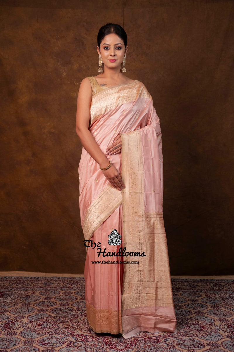 Pure Katan Silk Banarasi Handloom Saree - All Over Kadua Motifs