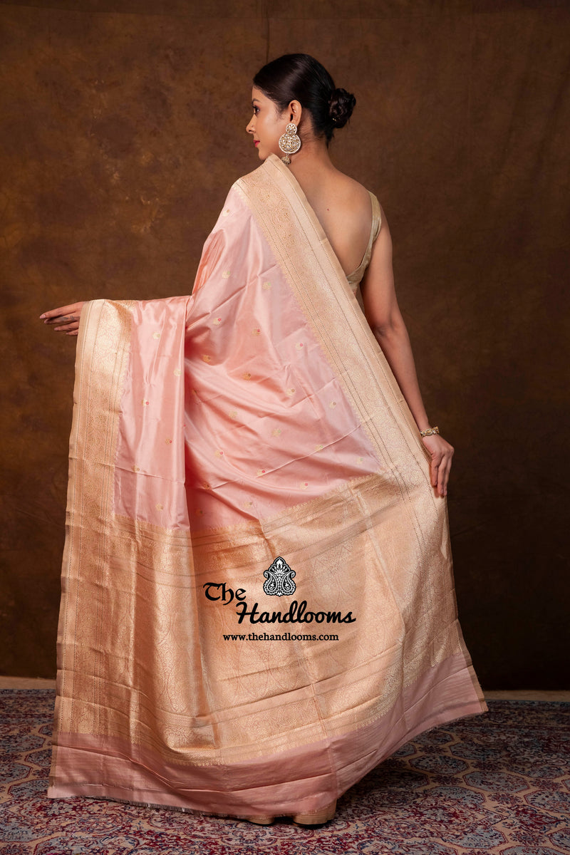 Pure Katan Silk Banarasi Handloom Saree - All Over Kadua Motifs