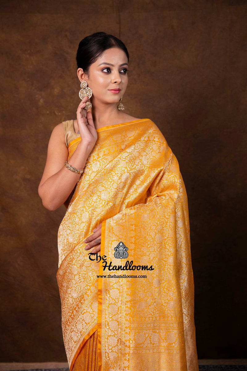 Pure Katan Silk Banarasi Handloom Saree - Tanchui Brocade