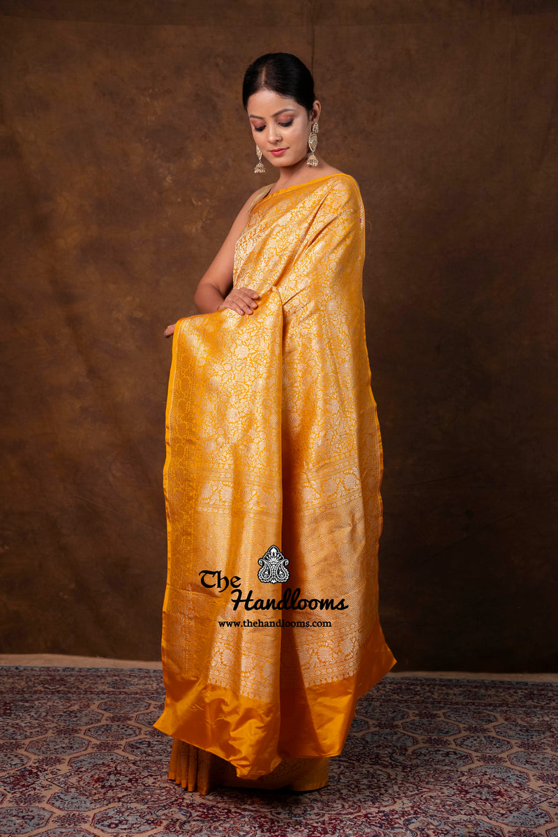 Pure Katan Silk Banarasi Handloom Saree - Tanchui Brocade