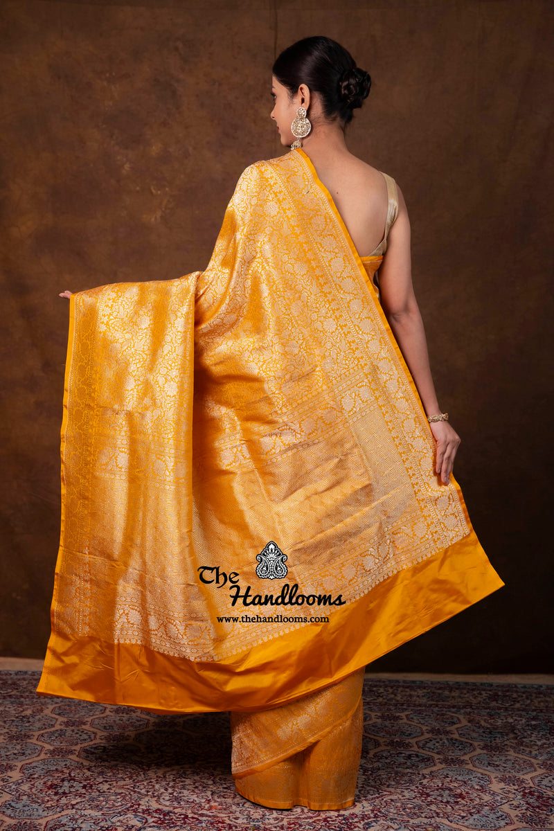 Pure Katan Silk Banarasi Handloom Saree - Tanchui Brocade