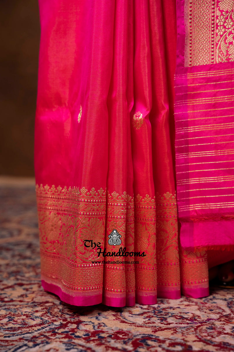 Pure Katan Silk Banarasi Handloom Saree - All Over Kadua Motifs