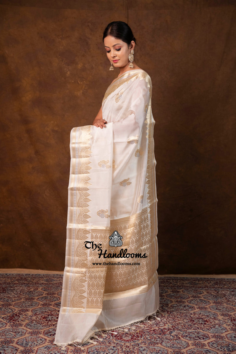 Pure Mango Silk Banarasi Handloom Saree