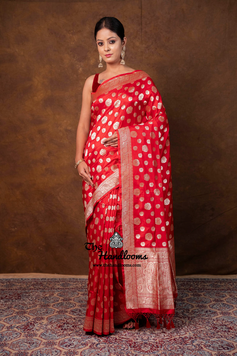 Deepika Padukone in Pure Katan Silk Banarasi Handloom Saree - All Over Motifs