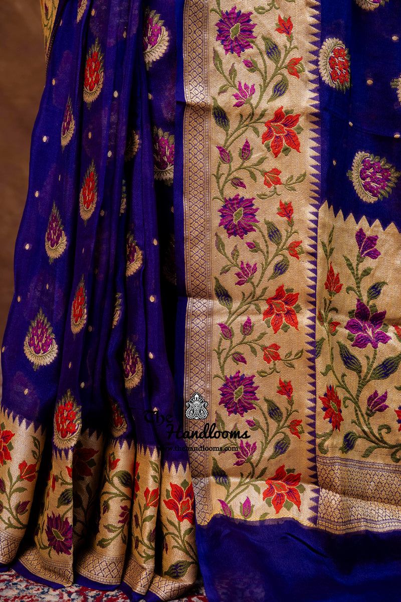 Pure Chiffon Khaddi Banarasi Saree