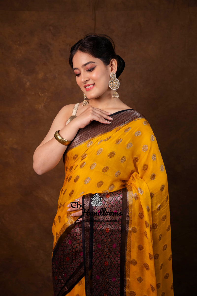 Pure Chiffon Khaddi Banarasi Saree