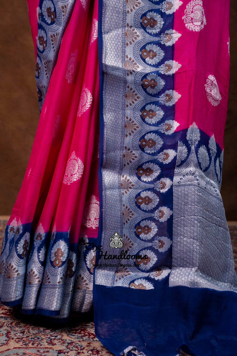 Pure Chiffon Khaddi Banarasi Saree