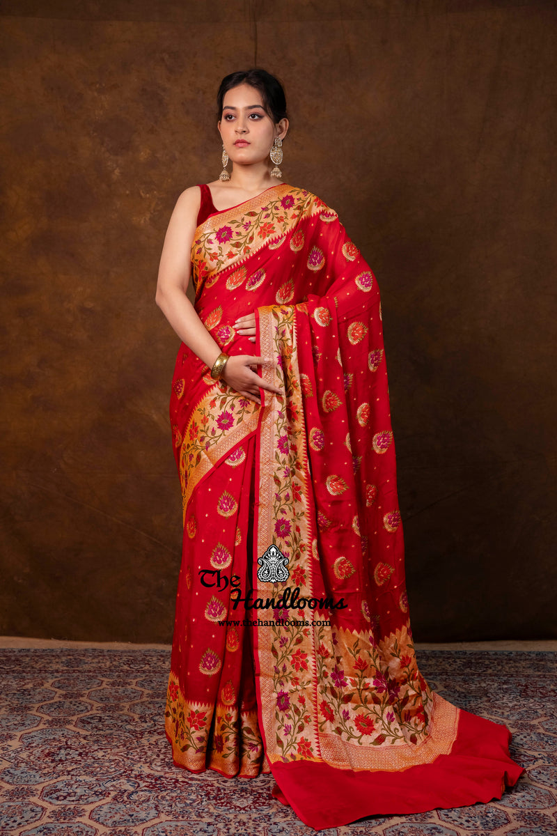 Pure Chiffon Khaddi Banarasi Saree