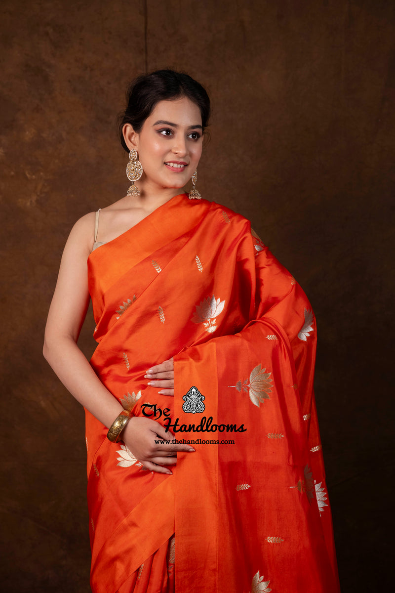 Pure Mango Silk Banarasi Handloom Saree