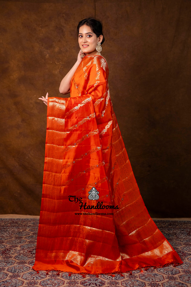 Pure Mango Silk Banarasi Handloom Saree