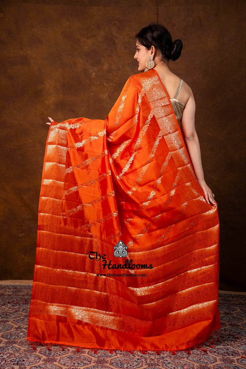 Pure Mango Silk Banarasi Handloom Saree