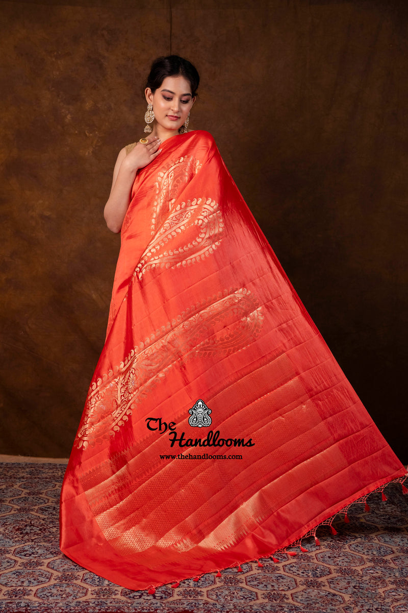 Pure Mango Silk Banarasi Handloom Saree