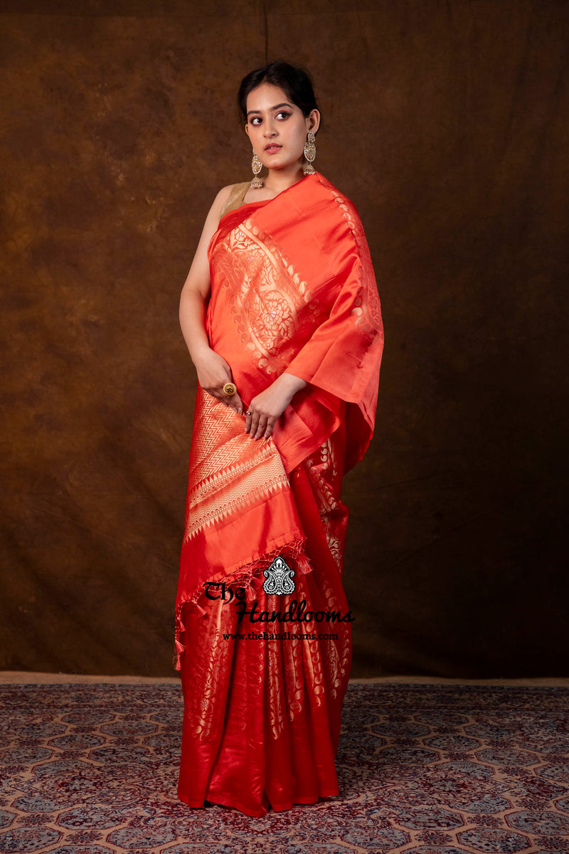 Pure Mango Silk Banarasi Handloom Saree