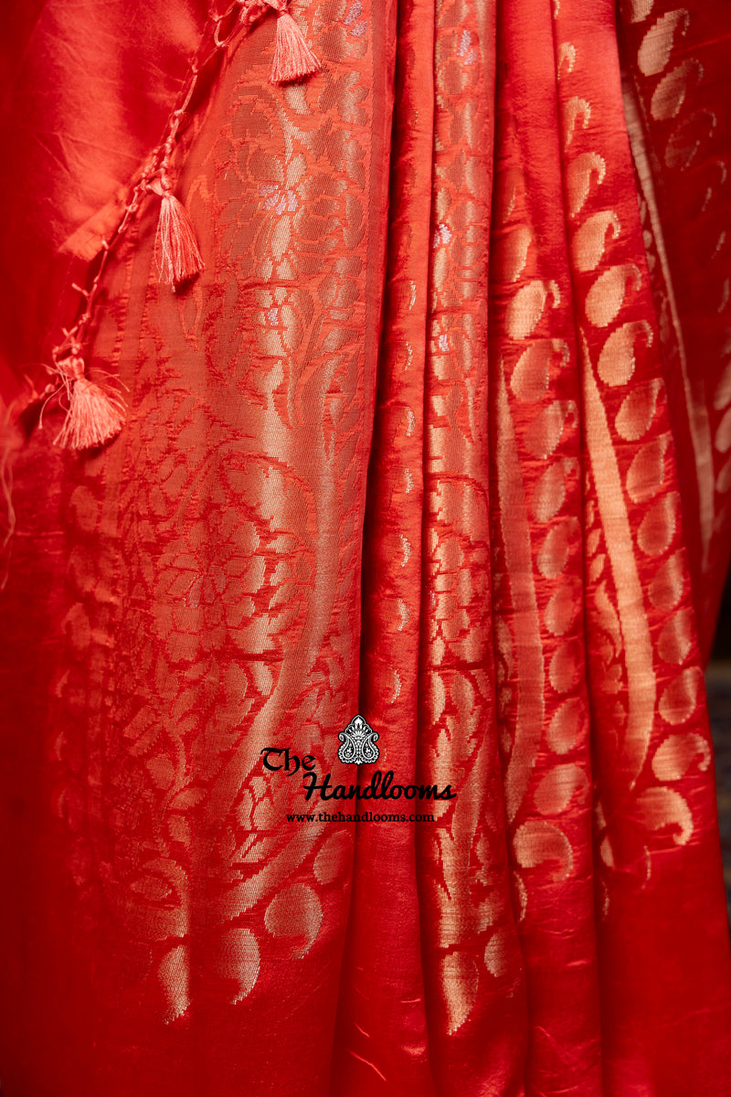 Pure Mango Silk Banarasi Handloom Saree