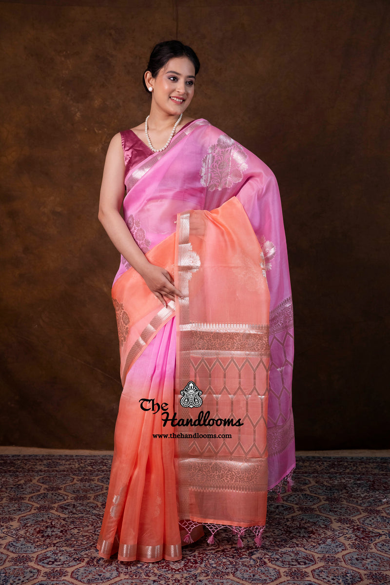 Pure Kora Silk Handloom Banarasi Saree