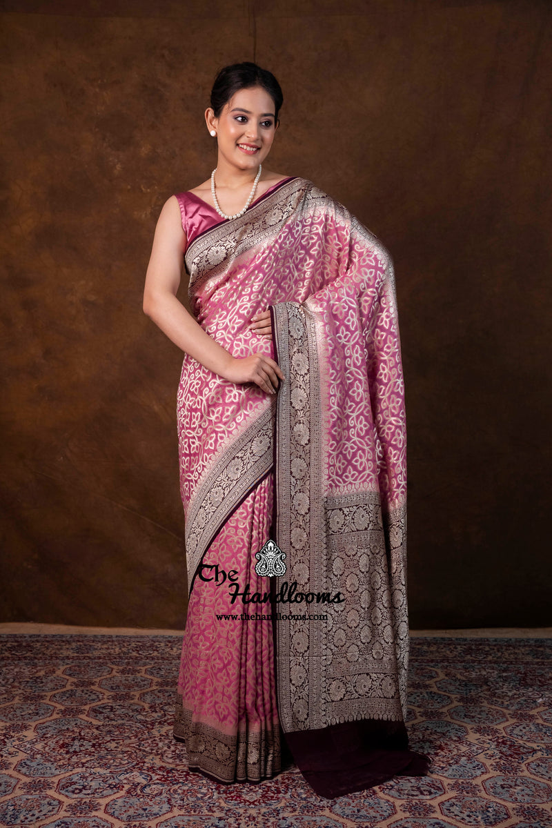 Khaddi Georgette Handloom Banarasi Saree - Water Zari