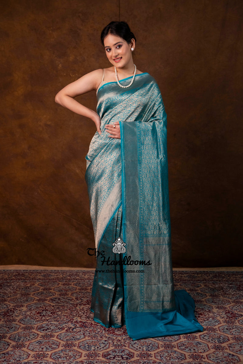 Pure Katan Silk Banarasi Handloom Saree - Tanchui Brocade
